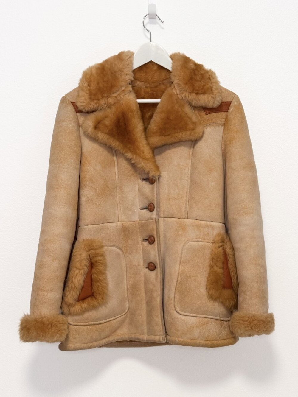 Vintage 70s Shearling Coat by Natural Comfort Size 9 / XS